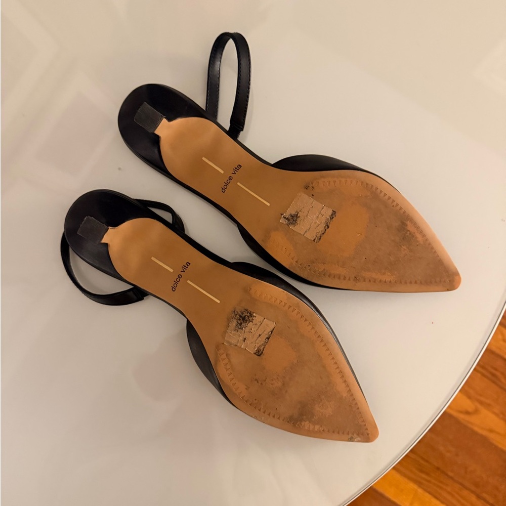 Dolce Vita Black Slingback Kitten Heels - Picture 3 of 3